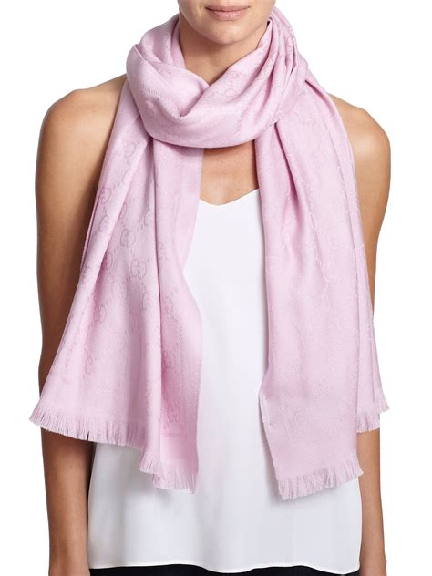 pink gucci scarves|gucci scarf women pink.